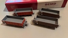 Bemo 7454 120 H0m Güterwagen Set RhB Ek 6026, 6028, 6030, 6033