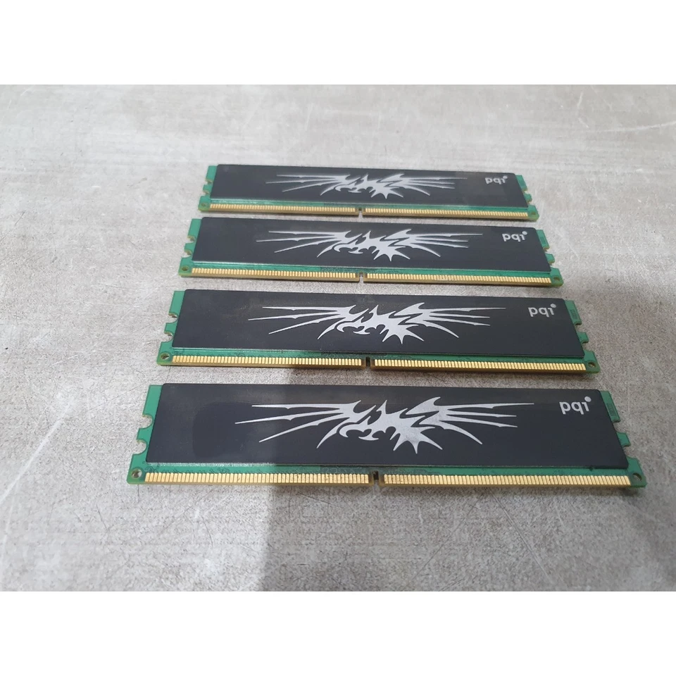 Lot of 4 PQI CL5-5-5-15 Desktop Memory Module 2GB DDR2 RAM PC2-8500 Dual Channel - Image 4 of 4
