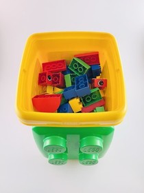 LEGO DUPLO Kids Block Set #4085 w/ Bucket 89/90 Pieces Almost Complete 2005