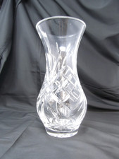 Royal Doulton 10 Inch 25cm Finest Crystal Cut Glass Vase. Immaculate, Boxed  #W5