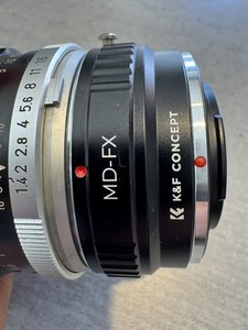 Minolta 58mm F/1.4 MC Rokkor - PF Manual Camera Lens MD fx for Fuji adapter