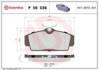 Brembo Bremsbelagsatz, Scheibenbremse P 56 036 FüR Nissan