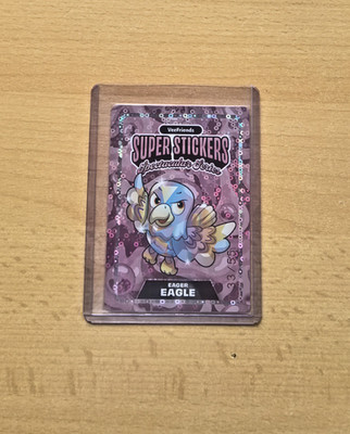 VeeFriends Spectacular Series Super Sticker Eager Eagle 33/55 Holo on Bubble Gum