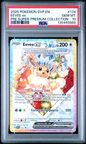 2025 POKEMON SVP EN-SV BLACK STAR PROMO #174 EEVEE EX PSA 10