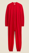 J.Crew NWT Union suit in premium-weight cotton Red Size L CO220