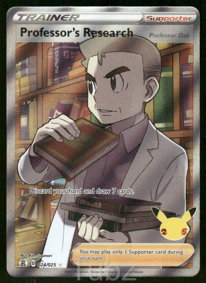 Professor's Research (Professor Oak) 024/025 Ultra Rare Celebrations Pokemon NM