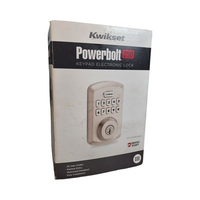 Kwikset Powerbolt 250 Keypad Deadbolt Door Lock Satin Nickel SmartKey Keyless