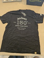 150th Anniversary Of the Jack Daniels Distillery Black T-Shirt Large New W/tags