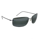 Maui Jim Black Frigate Wire Rim Sunglasses 37514