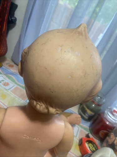 VINTAGE GROSSE 27 ZOLL KAMEE KEWPIE PUPPE 1966 EINIGE BESCHÄDIGUNGEN Fußrücken - Bild 16 von 18