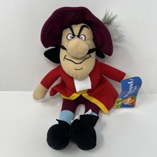 Disney Captain Hook Pirate Plush Doll 12" Peter Pan movie Stuffed Toy Villain