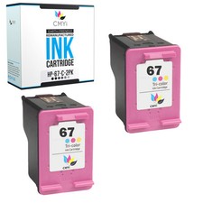 2-Pack Compatible HP 67 Color Ink Cartridges for ENVY 6010e 6065e 6066e Pro 6420