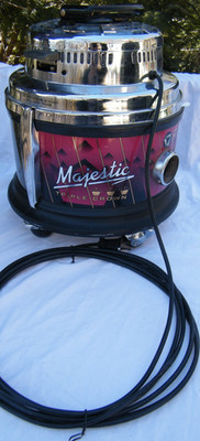 Filter Queen Majestic Triple Crown Model 99 Red Canister Vacuum Cleaner on Dolly