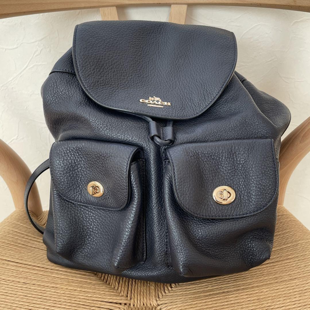 COACH Signature Leather Backpack for Women and Men