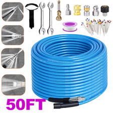 Sewer Jetter Kit for Pressure Washer 50FT 1/4" M-NPT 5800PSI Drain Cleaner Hose