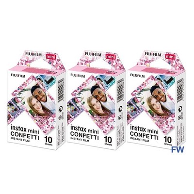 Fujifilm Instax Mini Confetti Film 30 Bilder 3er Pack NEU OVP Fachhändler