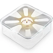 Radiance Square Tea Warmer with Tealight Candle – Elegant Base for All Teapot...