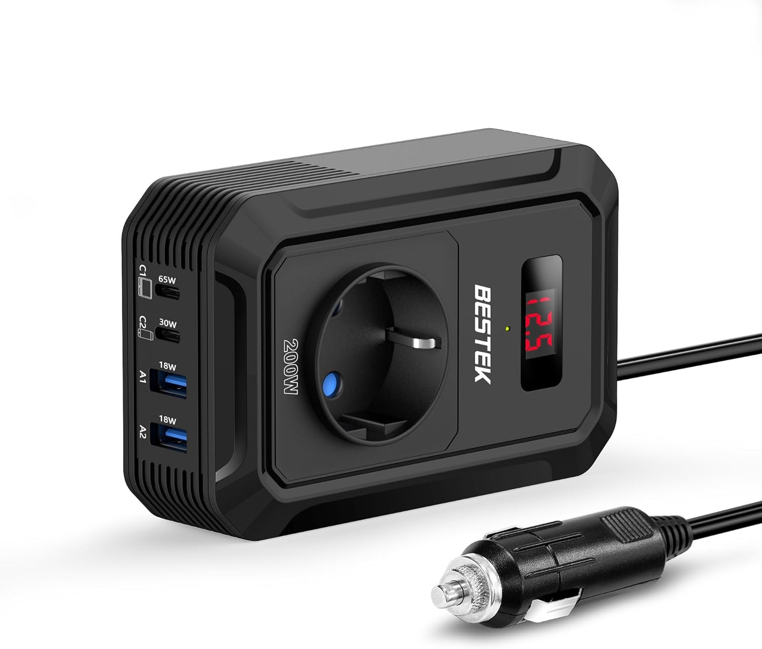 Inverter Auto 12V 220V 200W Onda Pura: Addio Batterie Scariche