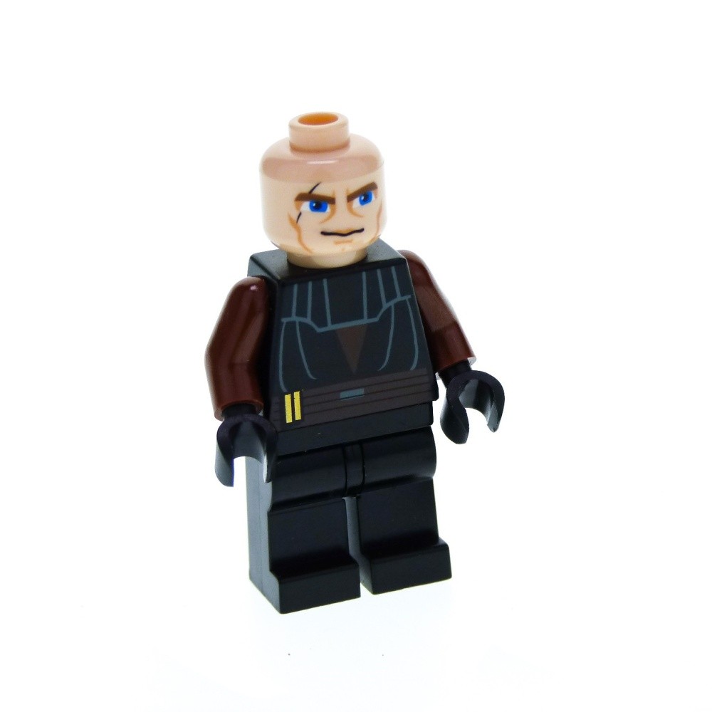 1X Lego Minifigure Star Wars Anakin Skywalker Black Brown 7669 8098 SW0183