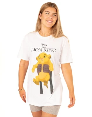 Disney The Lion King Blanc Simba T-shirt à manches courtes Femme - Photo 1/4