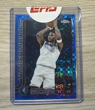 2025-26 Topps Chrome Blue X-Fractor Anthony Edwards #151 Minnesota Timberwolves