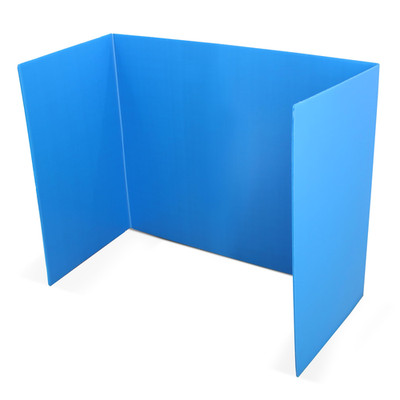 Flipside Products 18X 46.5 Blue Plastic Study Carrel Privacy Boards Premium