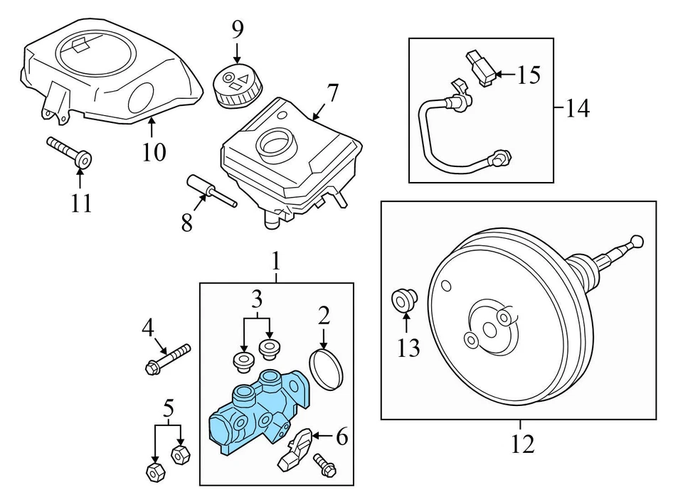 AUDI A4 QUATTRO 2017-2025 - Cilindro maestro de freno 8W0611021 Foto 3 de 4