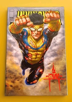 Invincible #1 Reprint Martin Zavala C2e2 Virgin Variant LE Signed Remarked COA