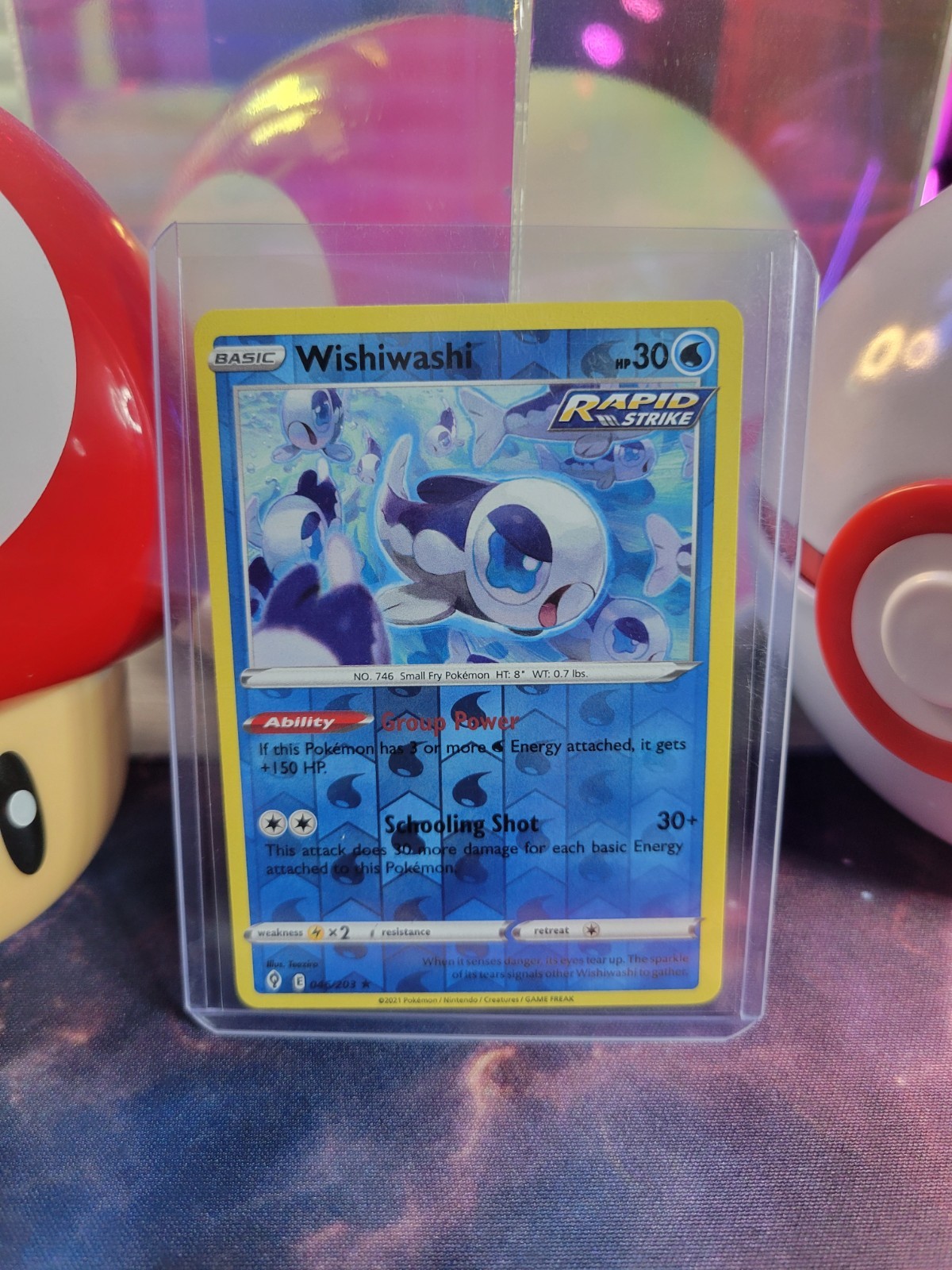 Wishiwashi 46/203 Pokémon TCG SW&SH Evolving Skies Reverse Holo Rare NM