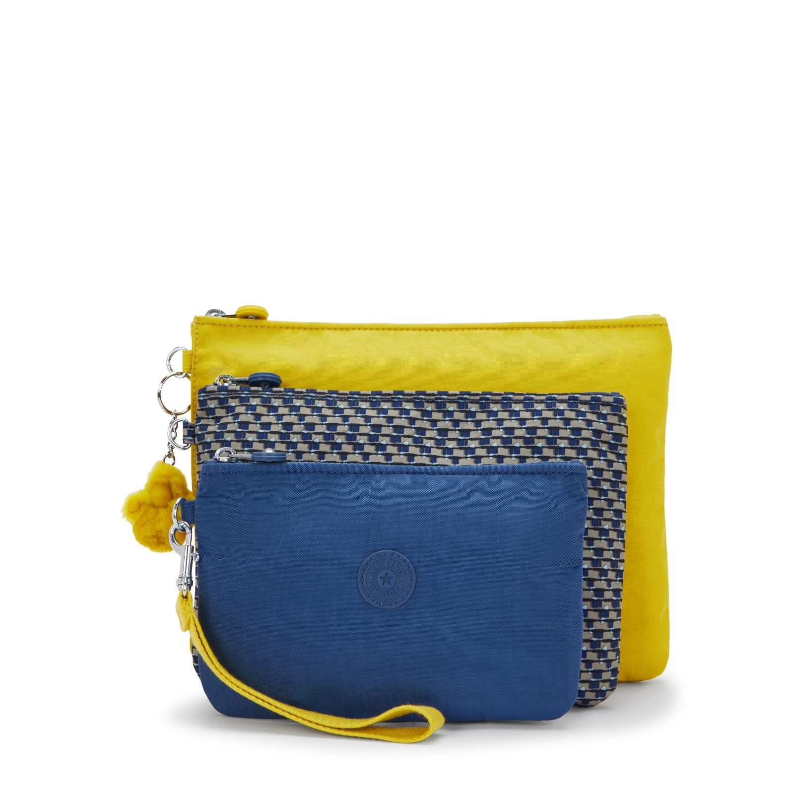 Kipling IAKA L WRISTLET 3 pouches (+ removable wristlet) - Inside Yellow RRP £49