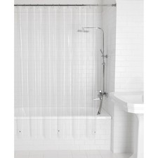 Clear Shower Curtain Liner Anti-Bacterial PEVA 70x71 Water Repellent Mainstays