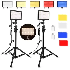 2 Pack LED Video Light, Photography Lighting Kit, 2400-6800K Dimmable Studio ...