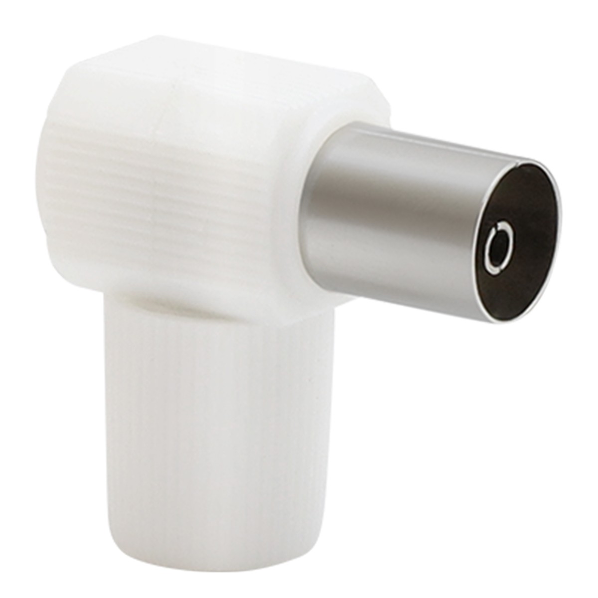 Fiche TV coaxiale coudée 9.52mm Force Power blindée et antiparasite pour un signal ultra-pur