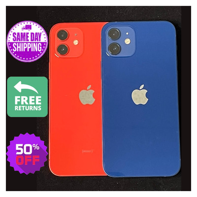 Apple iPhone 12 Very Good 6.1'' Screen Unlocked Sprint (Blue/Red) 128GB|64GB