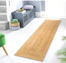 Hand-Made Natural Jute Carpet for Room and Balcony | Size: 2 x6 ft, yoga mate