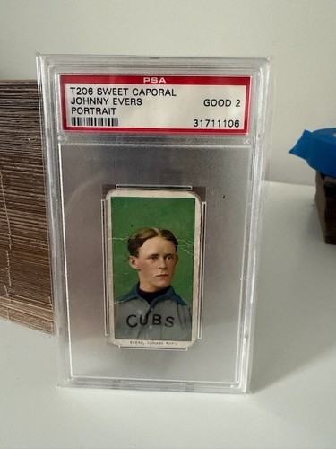T206 Sweet Caporal Johnny Evers Portrait PSA 2