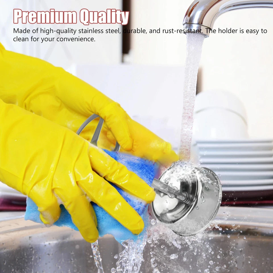 Stainless Steel Toothbrush Holder Toothpaste Stand Bathroom Organizer Freestand* - Image 3 of 4