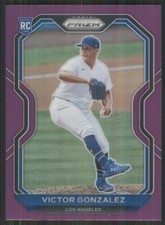 2021 Panini Prizm Prizms Purple #17 Victor Gonzalez Los Angeles Dodgers 1530