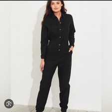 Hollister BLACK LONG SLEEVE UTILITY JUMPSUIT SIZE Medium M coverall Romper