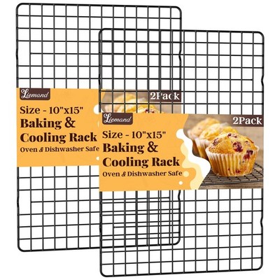 Cooling Racks for Cooking and Baking - 2 PCS 10 X 15 Grid Wire Baking Rack for