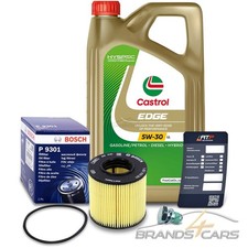BOSCH ÖLFILTER+5L CASTROL EDGE 5W-30 LL FÜR SEAT LEON 1P 1.4 TSI BJ AB 07