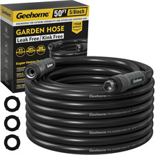 Heavy Duty Garden Hose, 50 Ft X 5/8" Polyurethane Water Hose with Swivel Fitting