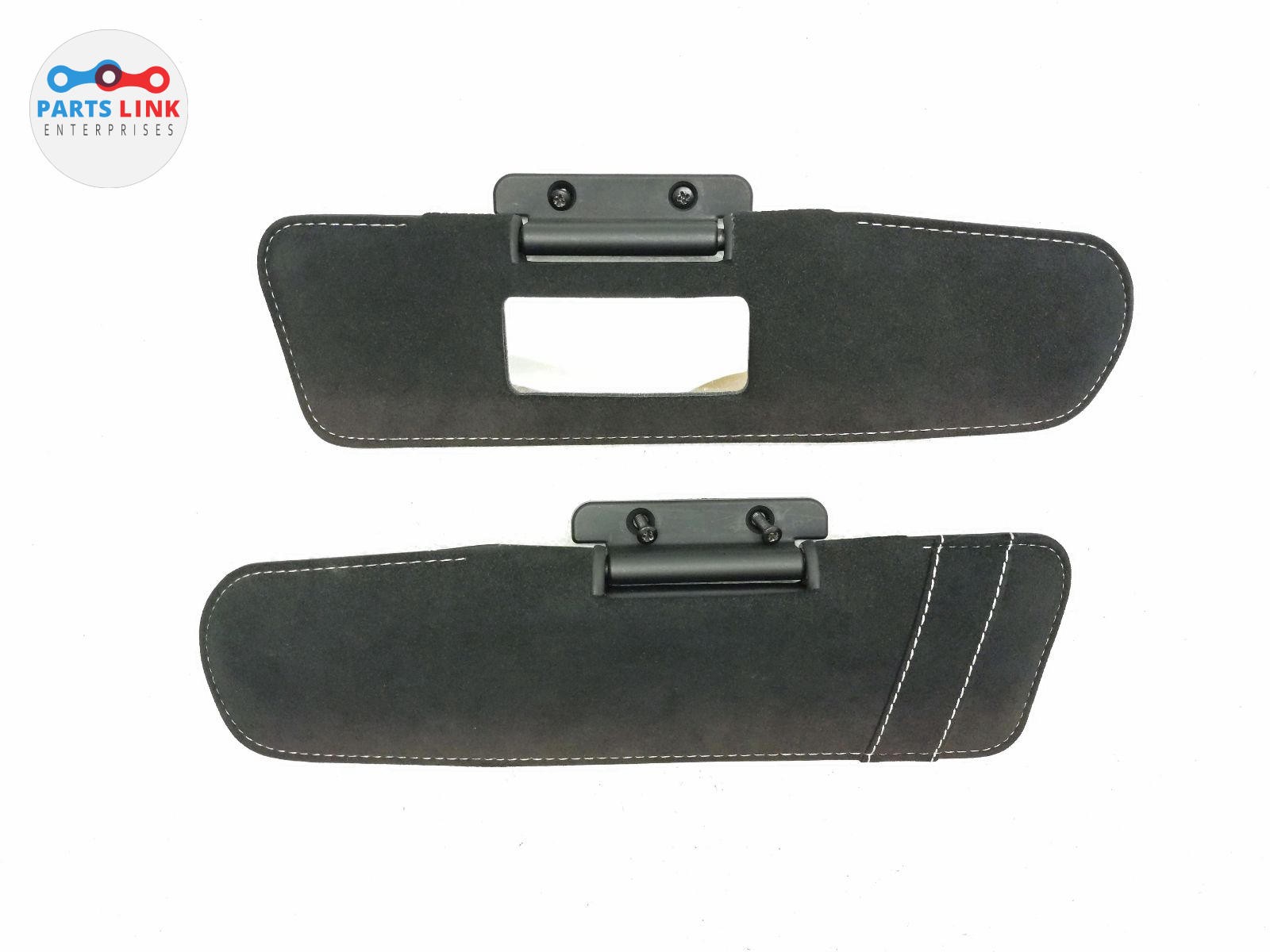 2012-14 FERRARI CALIFORNIA FRONT SUN VISOR ALCANTARA SUEDE MIRROR EBONY SET F149