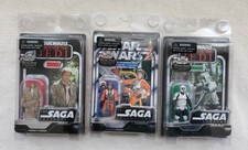Star Wars The Saga Collection Figures  Han Solo  Luke Sky Walker  Biker Scout