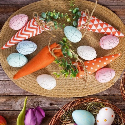 4x Ostern Karotten Osterschmuck Kunstkarotten Gemüse Spielzeug Ostern