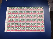 WREATH AND CANDLE  - The First US Christmas/Holiday Stamp #1205 60 stamp block