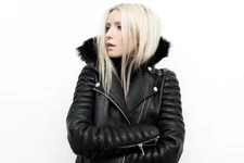 The Arrivals Womens Rainier III Leather Moto Jacket Black Shearling Collar M