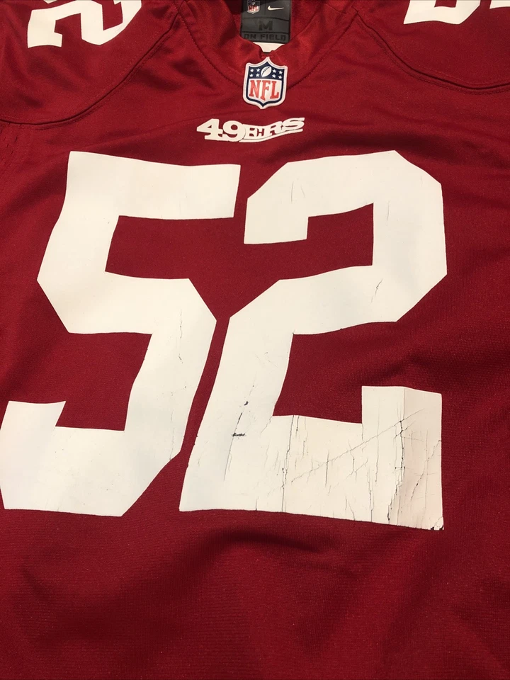 Nike On Field San Francisco 49ers Patrick Willis #52 Red Jersey Size Medium - Image 2 of 4