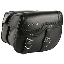 MPW Custom Leather Pannier Saddlebags 40x17x30cm