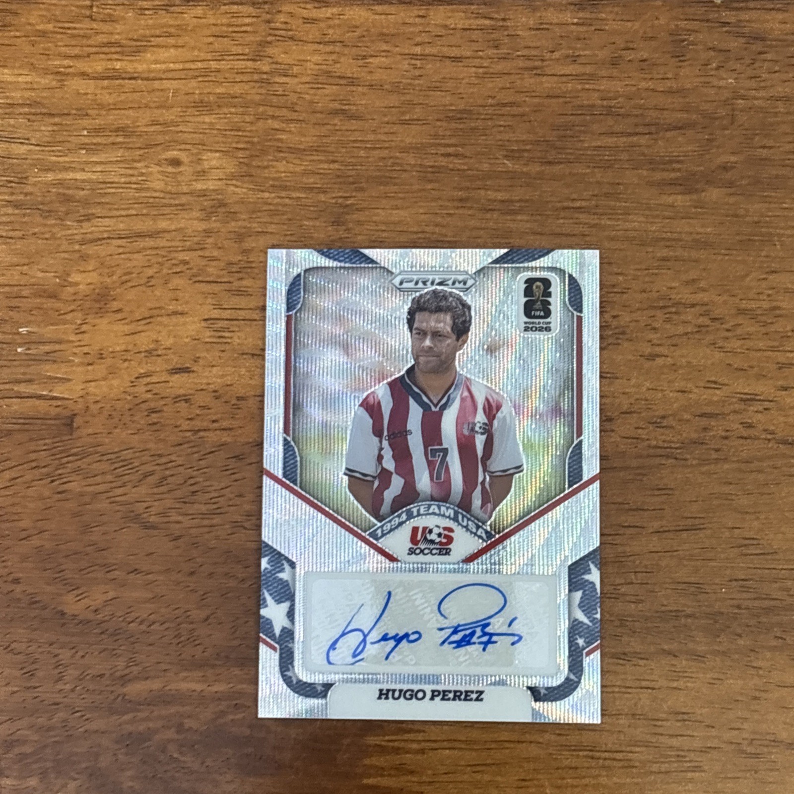 2026 Panini Prizm FIFA World Cup Hugo Perez Wave Prizm Auto -1994 Team USA view 4